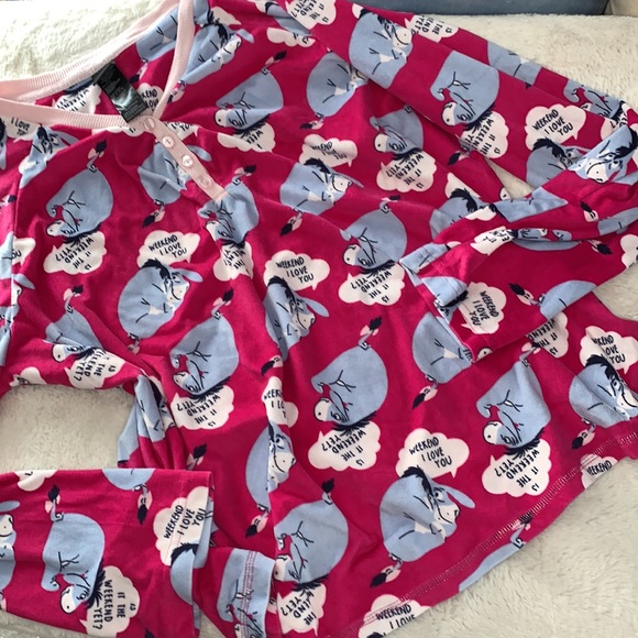 XL Disney Eeyore lightweight fleece pajama set - Picture 4 of 4